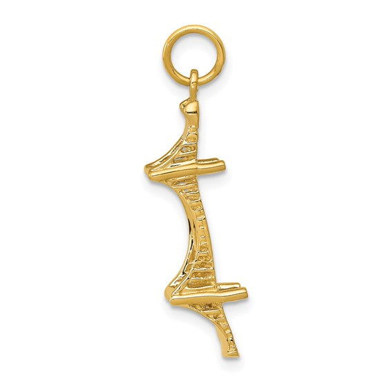 10kt Yellow Gold Mackinac Bridge Charm