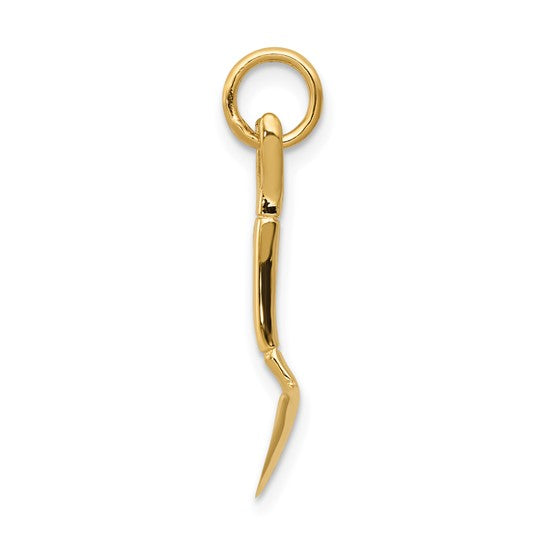 10kt Yellow Gold 3-D Spade Charm