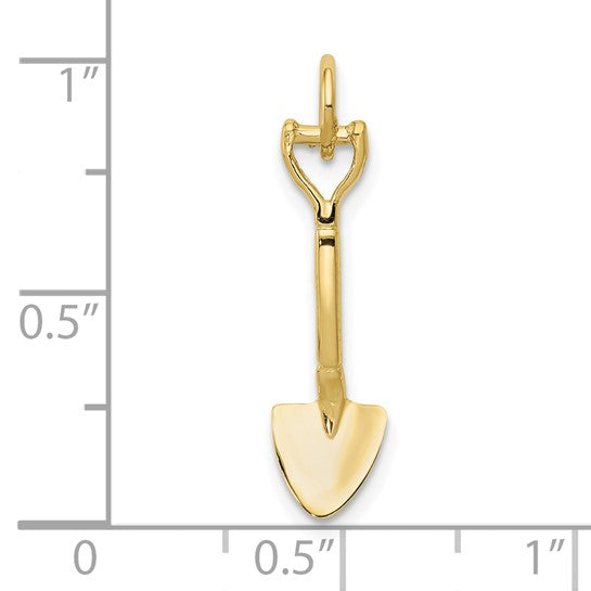 10kt Yellow Gold 3-D Spade Charm