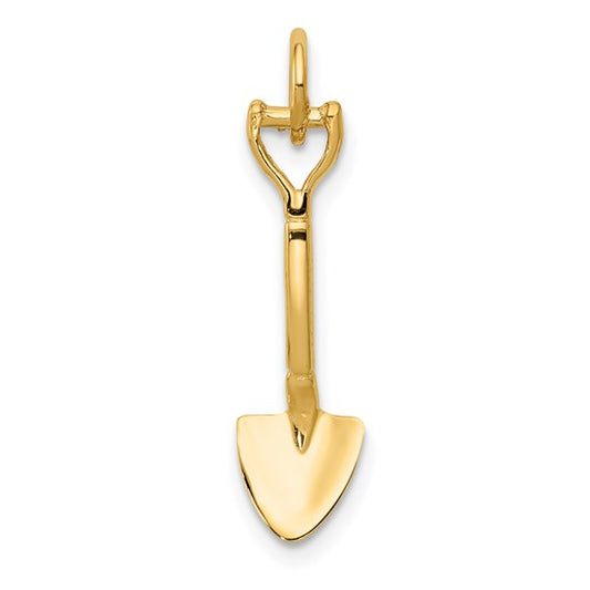 10kt Yellow Gold 3-D Spade Charm