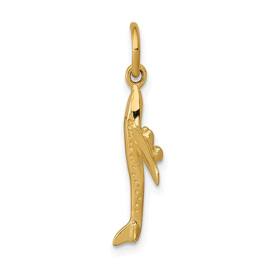 10kt Yellow Gold Jet Charm