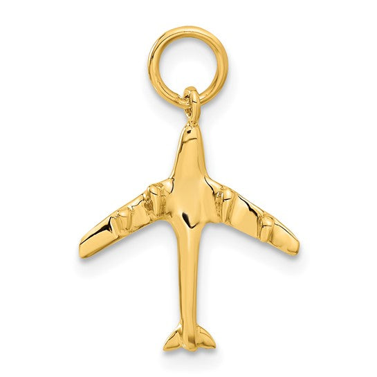 10kt Yellow Gold Jet Charm