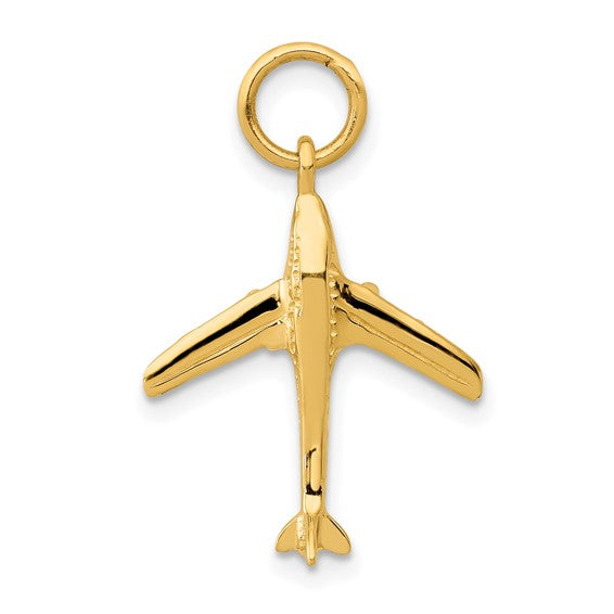 10kt Yellow Gold Jet Charm