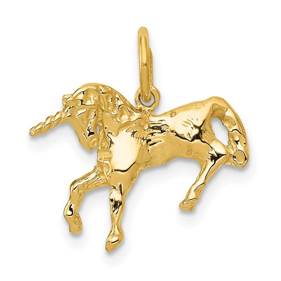 10kt Yellow Gold Unicorn Charm