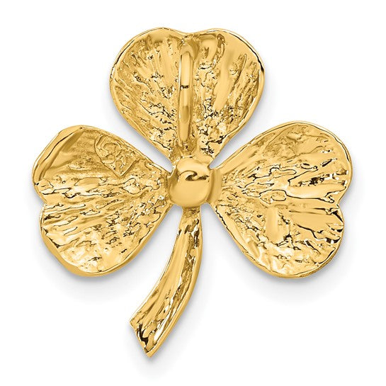 10kt Yellow Gold Shamrock Chain Slide