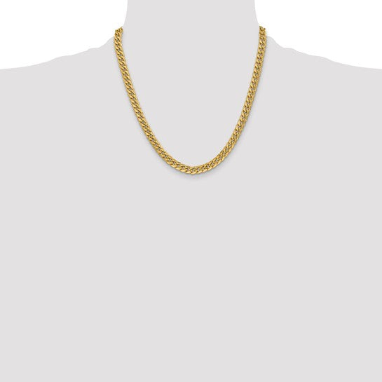 10kt Yellow Gold 6mm Semi-Solid Miami Cuban Chain