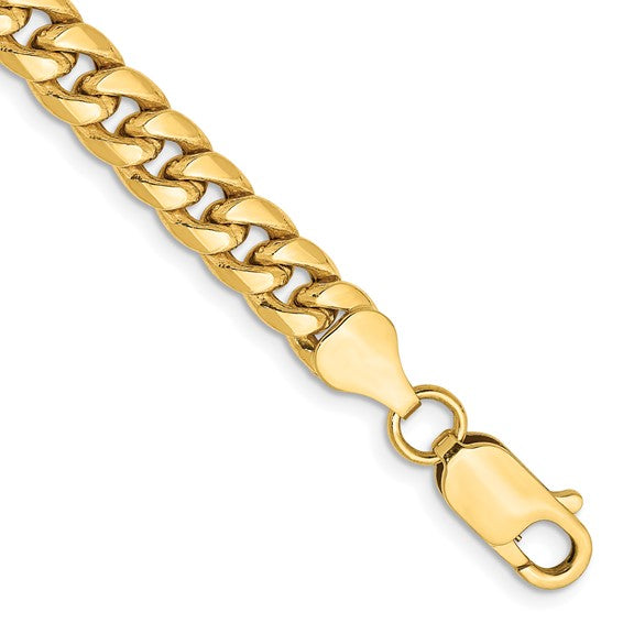 10kt Yellow Gold 6mm Semi-Solid Miami Cuban Chain