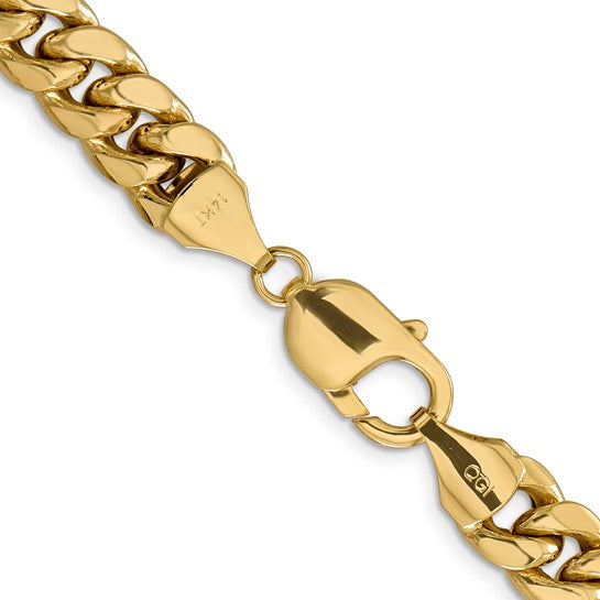 10kt Yellow Gold 9.3mm Semi-Solid Miami Cuban Chain