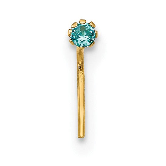 10kt Yellow Gold 1.5mm Set Of 3 CZ Nose Studs