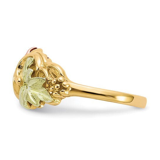 10kt Tri-color Black Hills Gold Flower Ring