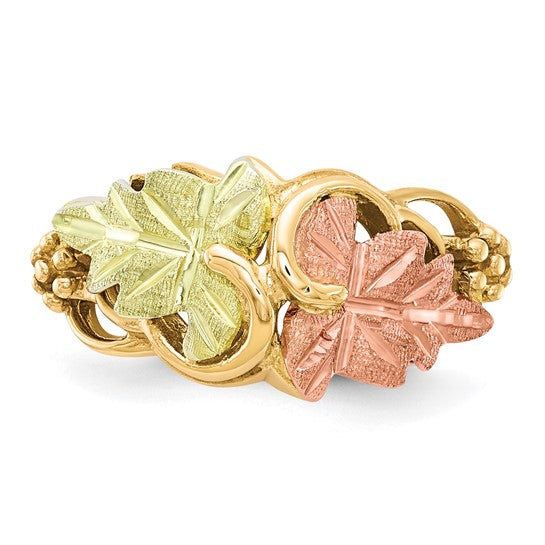 10kt Tri-color Black Hills Gold Flower Ring