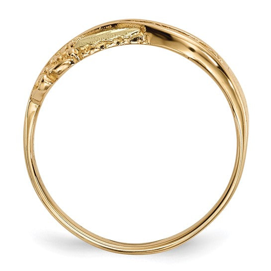 10kt Tri-Color Black Hills Gold Diamond Ring