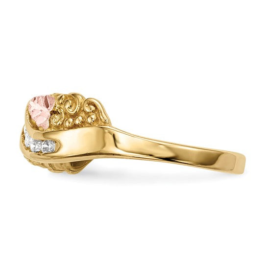 10kt Tri-Color Black Hills Gold Diamond Ring