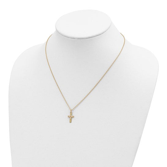 10kt Tri-Color Black Hills Gold Cross Necklace