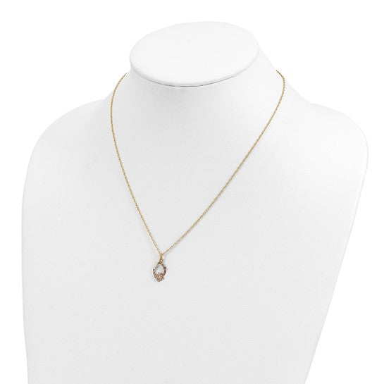 10kt Tri-Color Black Hills Gold Butterfly Necklace