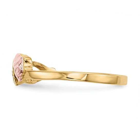 10kt Tri-Color Black Hills Gold Diamond Ring