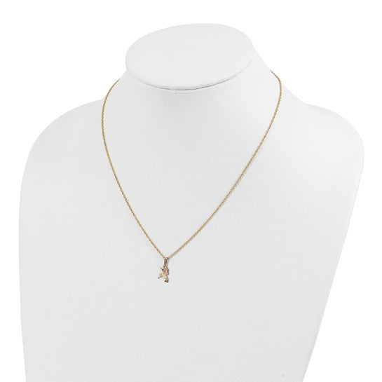 10kt Tri-Color Black Hills Gold Hummingbird Necklace