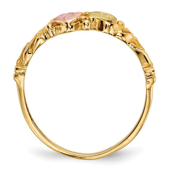 10kt Tri-Color Black Hills Gold Ring