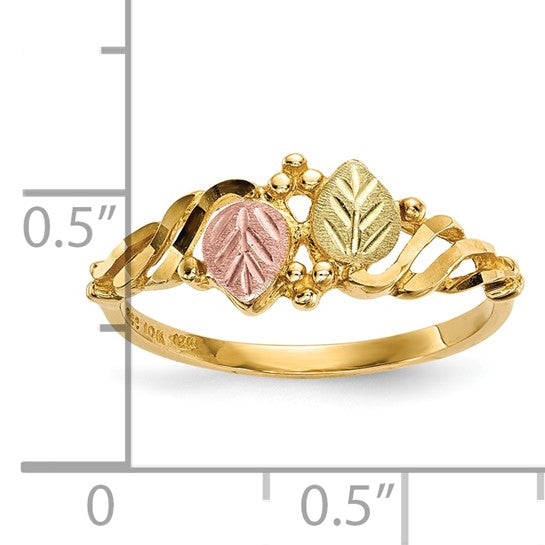 10kt Tri-Color Black Hills Gold Ring