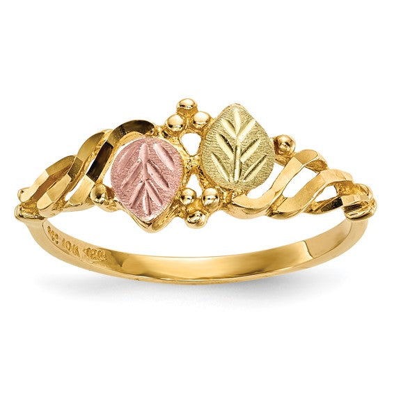 10kt Tri-Color Black Hills Gold Ring