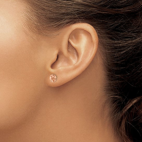 10kt Two-tone Black Hills Gold Rose Post Earrings