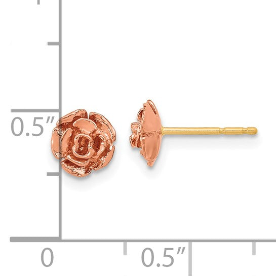10kt Two-tone Black Hills Gold Rose Post Earrings