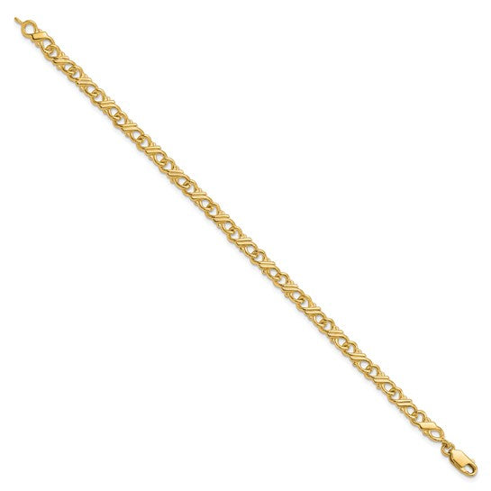 10kt Yellow Gold Solid Polished Fancy Bracelet