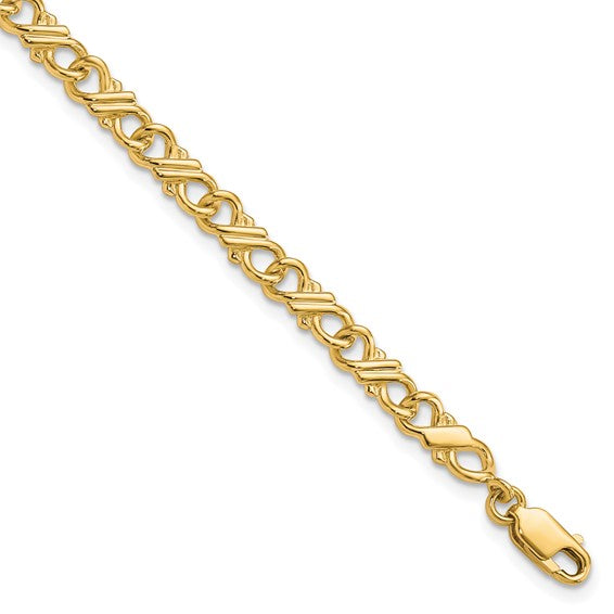10kt Yellow Gold Solid Polished Fancy Bracelet