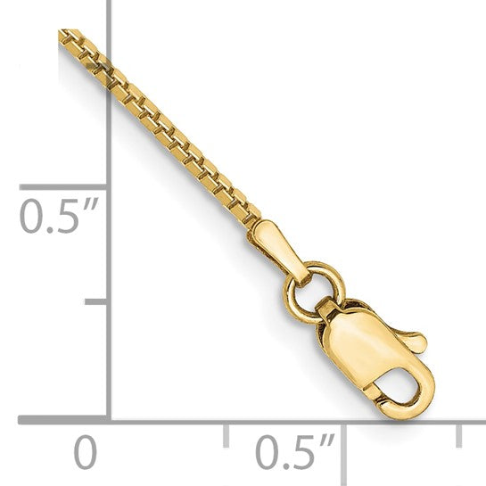 10kt Yellow Gold 1mm Box Chain