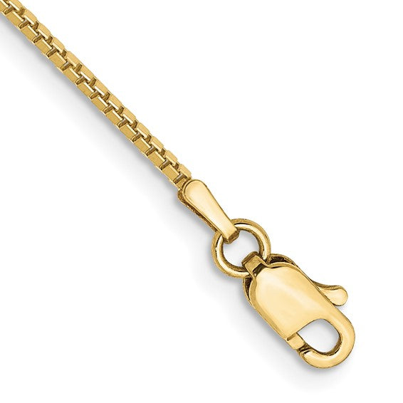10kt Yellow Gold 1mm Box Chain