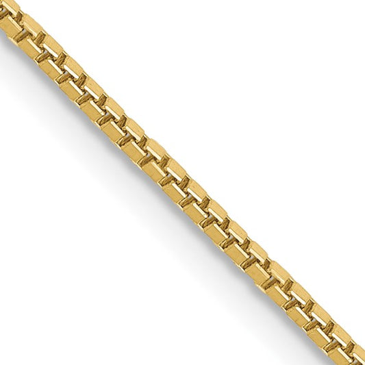 10kt Yellow Gold 1.1mm Box Chain