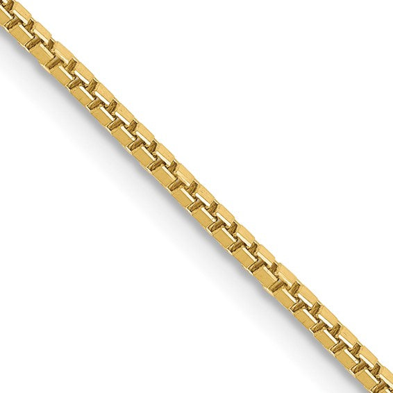10kt Yellow Gold 1.3mm Box Chain