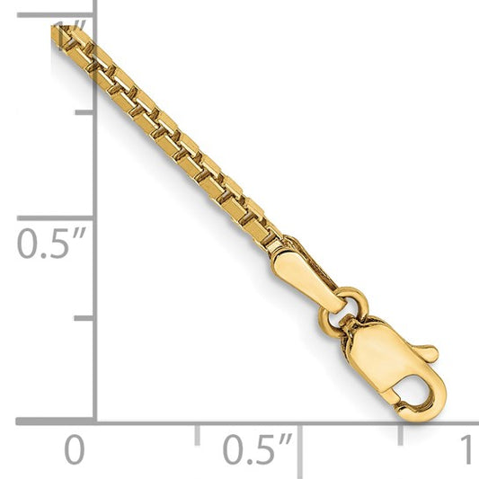 10kt Yellow Gold 1.5mm Box Chain