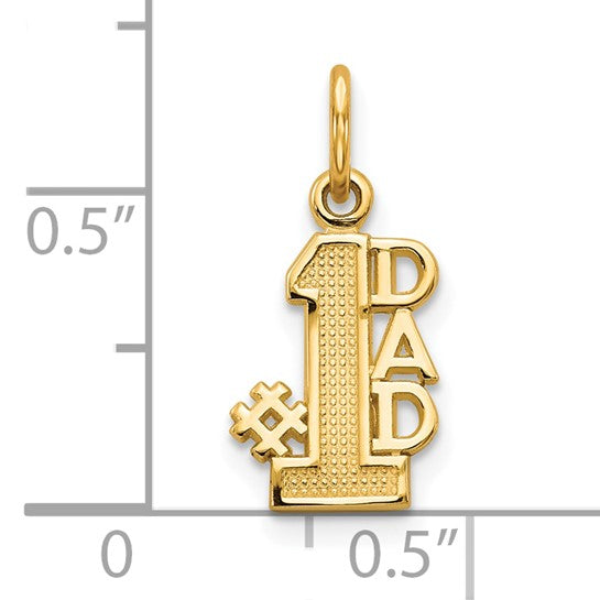 10KT Yellow Gold #1 DAD Charm