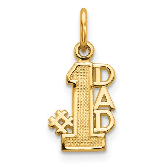 10KT Yellow Gold #1 DAD Charm