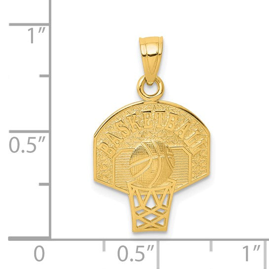 10kt Yellow Gold Basketball Charm