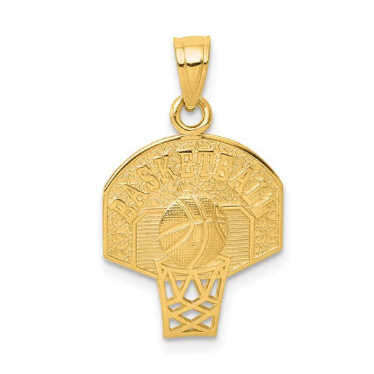 10kt Yellow Gold Basketball Charm