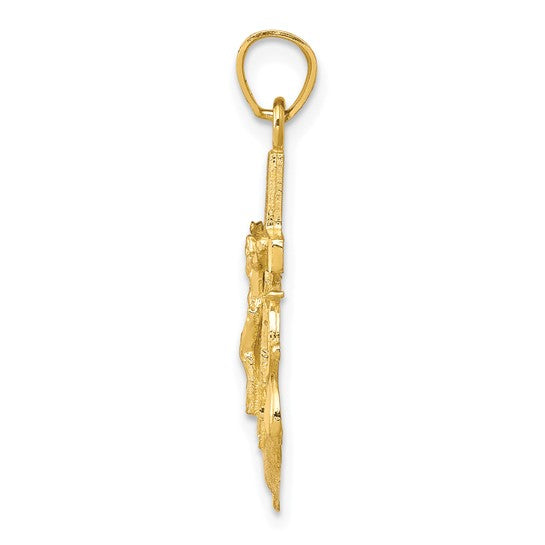 10kt Yellow Gold Mariner Crucifix Pendant