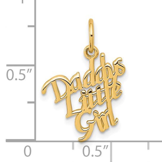 10kt Yellow Gold DADDYS LITTLE GIRL Charm
