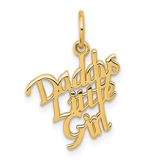 10kt Yellow Gold DADDYS LITTLE GIRL Charm