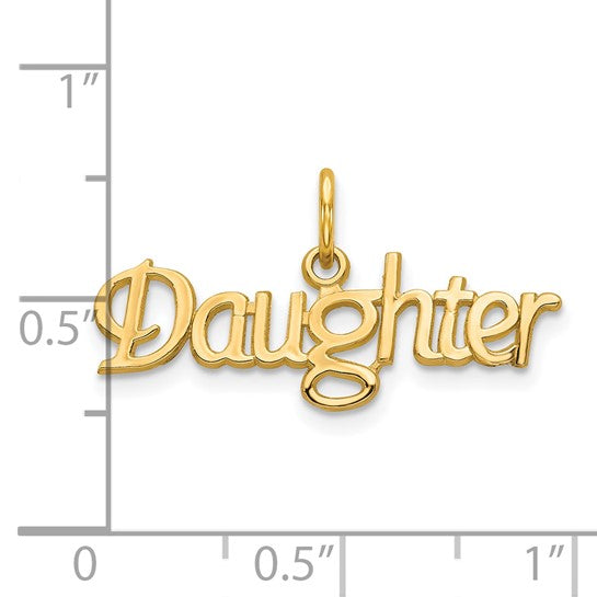 10KT Yellow Gold DAUGHTER Charm