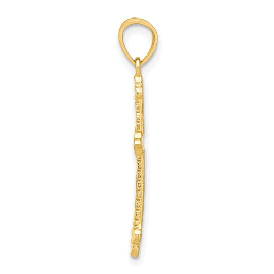 10kt Yellow Gold Budded Cross Pendant