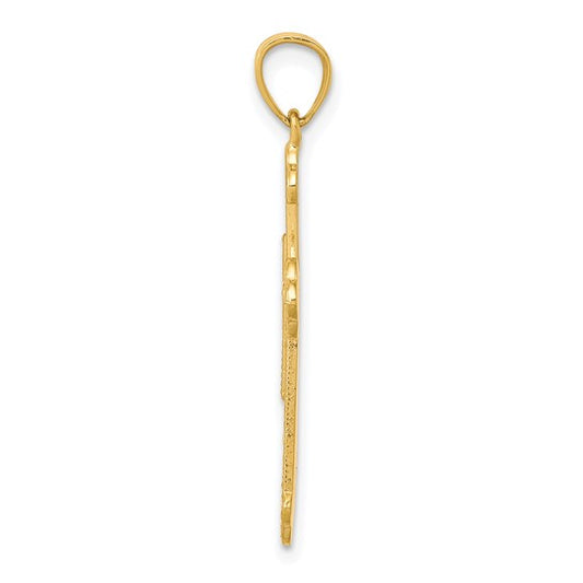 10kt Yellow Gold Budded Cross Pendant
