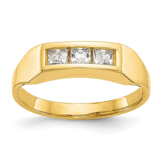 10kt Yellow Gold CZ Polished Child's Ring
