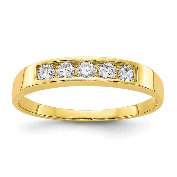 10kt yellow Gold CZ Polished Child's Ring