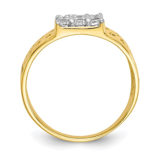10kt Yellow Gold CZ Baby Ring