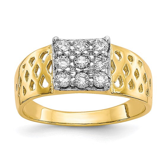 10kt Yellow Gold CZ Baby Ring