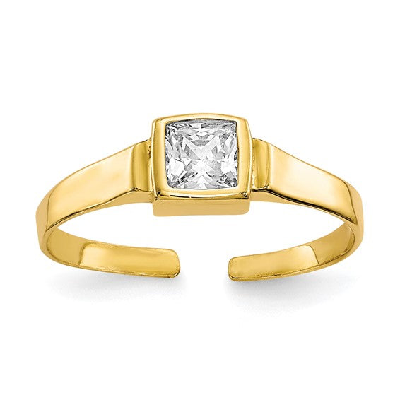 10kt Yellow Gold CZ Toe Ring