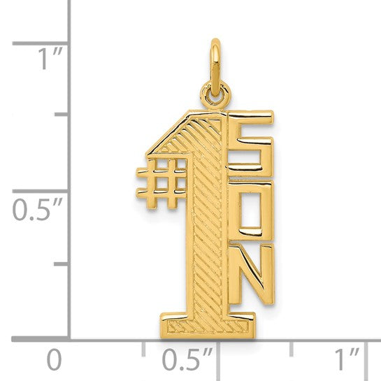 10KT Yellow Gold Lined Design #1 SON Charm