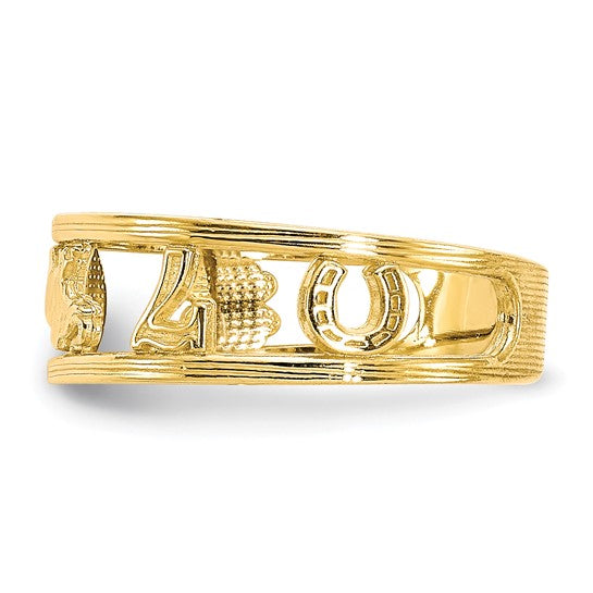 10kt Yellow Gold Luck Toe Ring